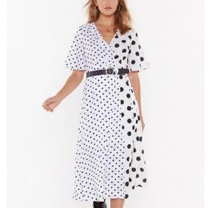Polka Dot Midi Dress Never Worn